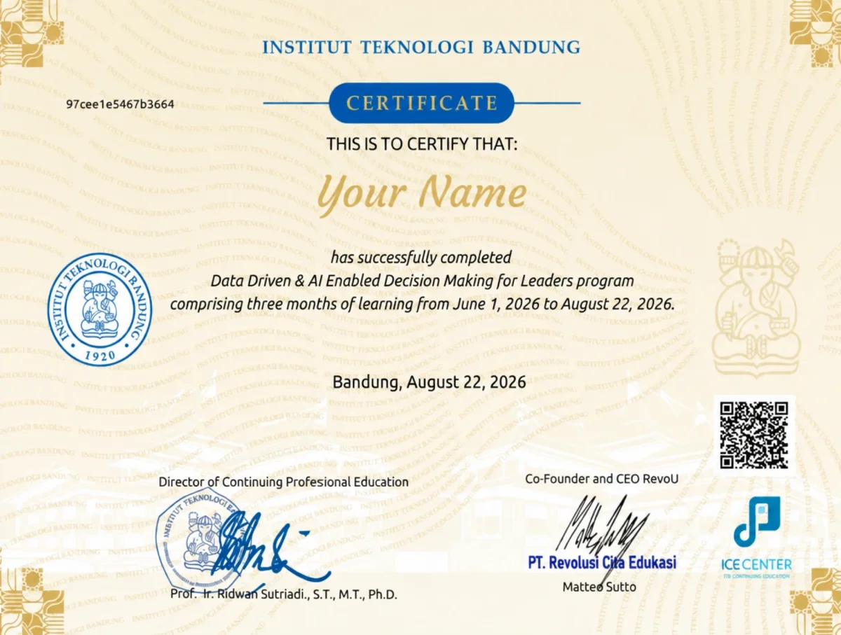 ITB Certificate of Completion preview