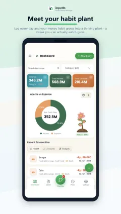inputIn: Smart Money Manager app screen 1