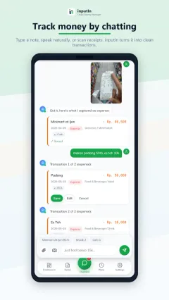 inputIn: Smart Money Manager app screen 2