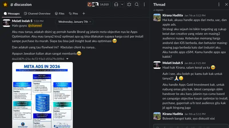 Channel komunitas Slack RevoU